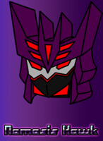 Decepticon Nemesis Hawk short Bio (line Art and color)