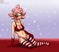 Red in lingerie (Christmas version)