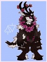 floral reindeer design (sold)