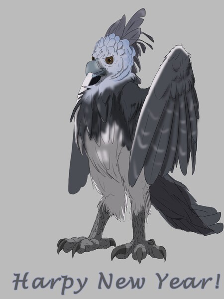 a stunning harpy eagle. The art nouveau-inspired piece emanates