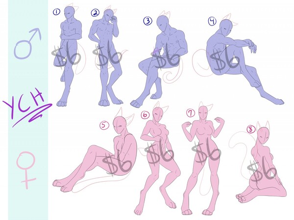 YCH] Anime pose (33 OPEN) by TOUGU -- Fur Affinity [dot] net