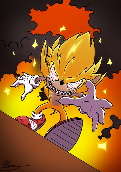 Super Sonic vs Fleetway  Cartoon network art, Sonic fan art, Cute anime  character