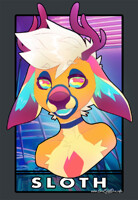 Double Sided Badge : Sloth