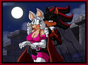 17Sonic- SonAmy Christmas kiss by GearGades -- Fur Affinity [dot] net