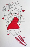 17Sonic- SonAmy Christmas kiss by GearGades -- Fur Affinity [dot] net