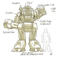 CRKT-0 Cricket Bipedal Riot Suppression Vehicle
