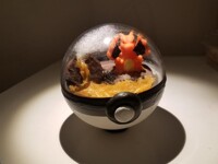 Handmade Pokeball Terrarium -- Fishing Pikachu by SucculentScribbles -- Fur  Affinity [dot] net