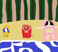 Me noodle and wendy at the beach