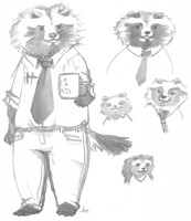 Raccoon dog Zootopia style