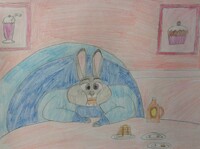 The bunny cop gets the pancake...