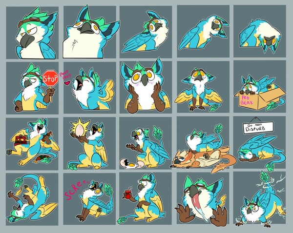 3$ Emote Stickers by tenthfurry -- Fur Affinity [dot] net