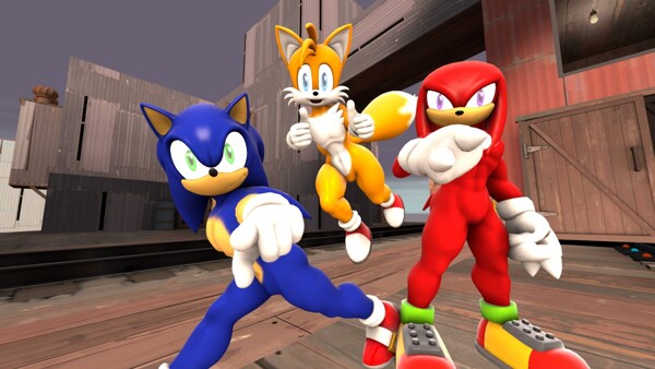 xBlueShin — The Triplets but in the Sonic X pose!