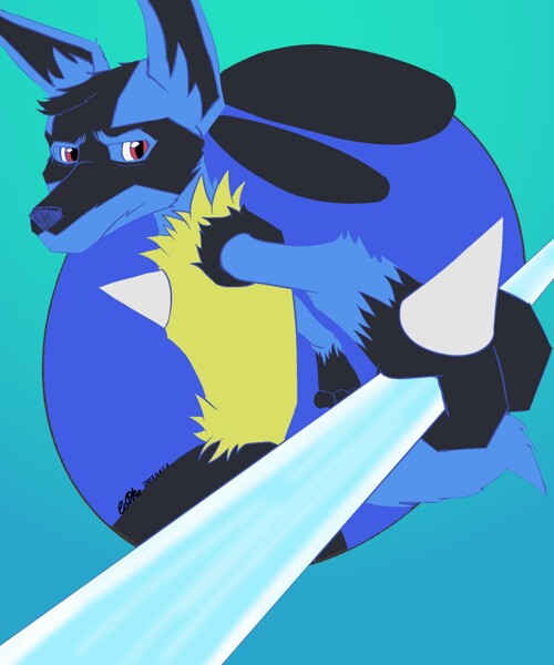 Lucario fanart by Neon0007 -- Fur Affinity [dot] net