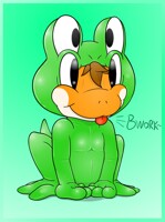 Looka me! I'm a froggy!
