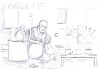 the Crew of Galaxia: Tiberius cooking