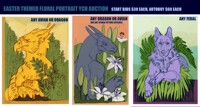 EASTER themed floral portrait YCHs: closed