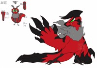 Red Pokemon Redesign by Witchdollatelier -- Fur Affinity [dot] net