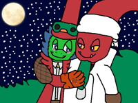 Dr. Krankcase and Chef Pepper Jack under a starry night sky