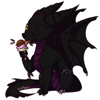 Kor'Zulega enjoying an ice cream (by aceAlari)