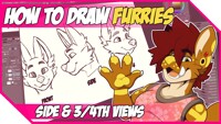 【How To Draw Furries】 Side and 3/4th Tutorial