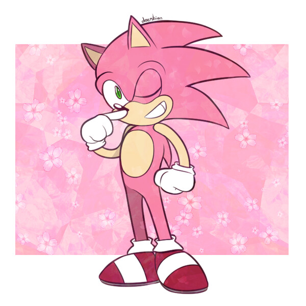 RandomFandom12 on X: Sakura Sonic the hedgehog (A.K.A Pink Sonic) (with  pictures of Sakura Haruno that I made a couple references with) Sakura  Sonic's Theme:   / X