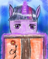 Reading a book MLP fanart