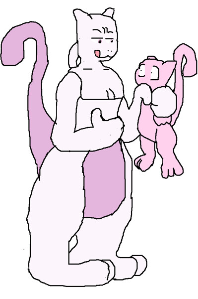 Mewtwo & Mew by mythricas.pocket -- Fur Affinity [dot] net