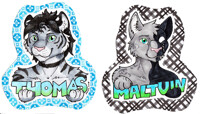 Thomas/Maltuin Double Sided Badge