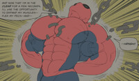 Expanding & Flexing Spiderman (Art by Ripped Saurian)