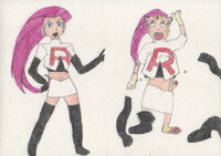 Jessie turns into a Meowth 1/2