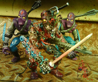 tOkKustom BATTLE RAVAGED Foot Bot :: Sword Drawn   