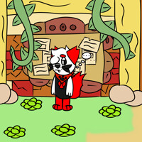 Oliver at the guild bulletin board