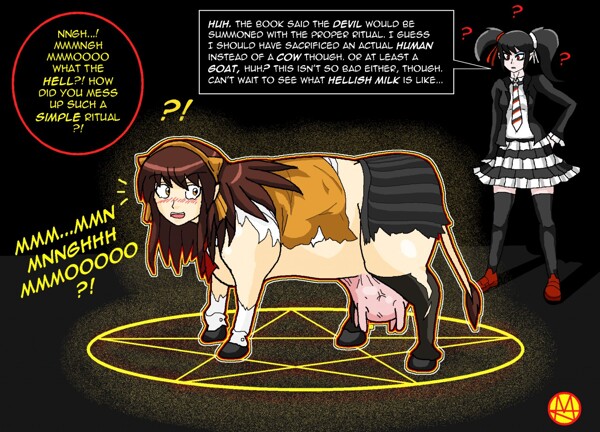 Transformation Girl Into Part Cow