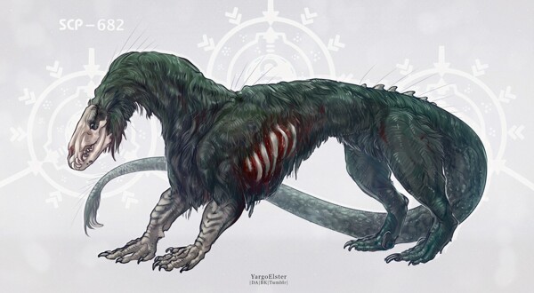 SCP-682 Concept by hot-gothics -- Fur Affinity [dot] net