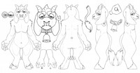 Goat full Fursuit friendly refsheet