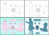 CHEAP 10 USD REF SHEET YCH's!!! (Female & Male FELINE&WOLF)