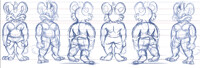 Character turn around sketch