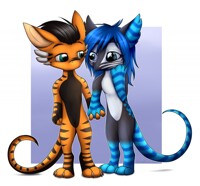 Orange and Blue