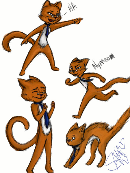 Kenny the Smurf Cat ref by danielthemutantnerd -- Fur Affinity