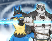Horkeukamui and Lucario.