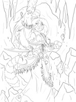 Pandaren Shaman - Lineart (WoW)