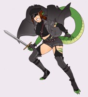 fullbody colored sketch