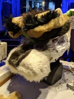 Yejide head 2, muzzle sewn