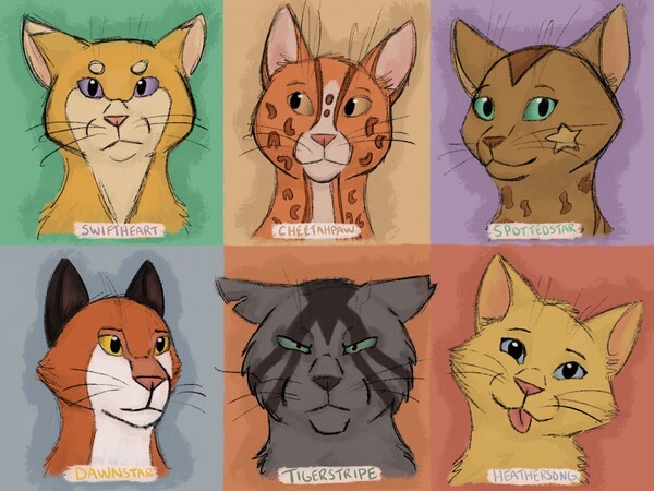 Old Warrior Cats Characters by Woofstep -- Fur Affinity [dot] net