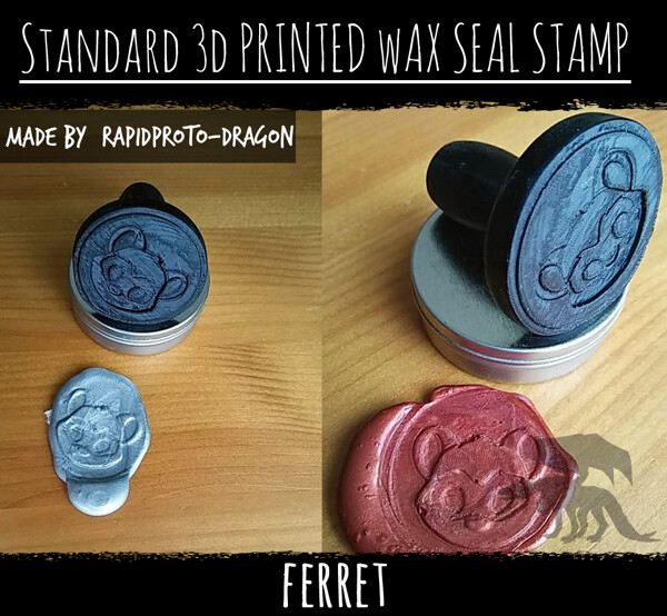 Standard wax stamp Ferret by Rapid Proto dragon Fur Affinity