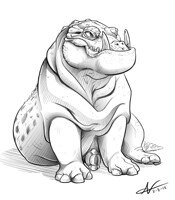 Crocopotamus Doodle