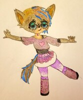 Femboy Wof with Original Outfit