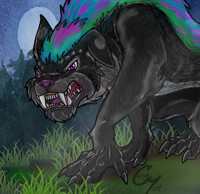 Sparkling Werewolf (detail closeup)