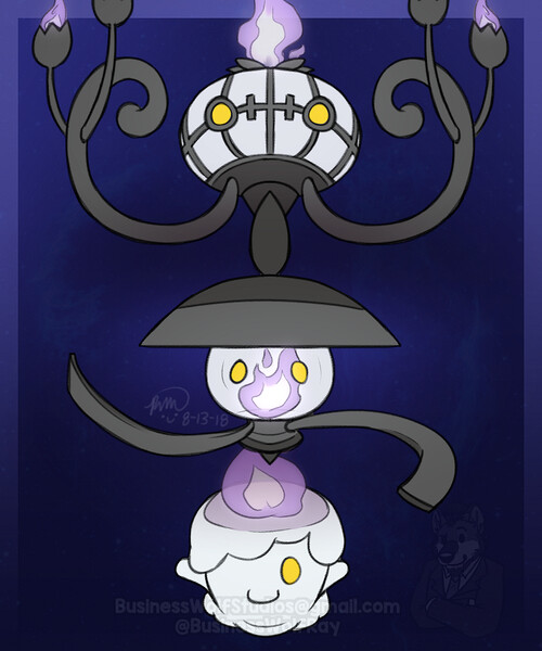 Litwick, Lampent, Chandelure [Pokedex] by BusinessWolf -- Fur Affinity  [dot] net