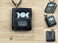 Triple moon book pendant - for sale